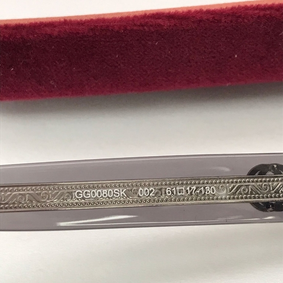 New - 💯 original  Gucci GG0080SK 002 Grey Gradient Round Sunglasses. - Picture 12 of 13